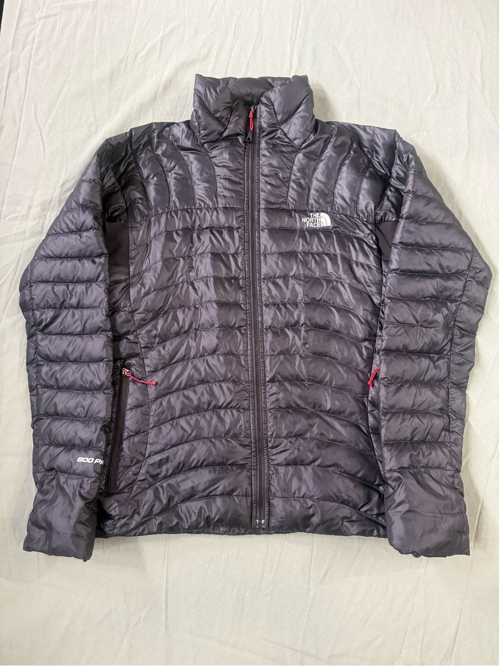 Women's The North Face 800 Pro Lightweight Puffer Jacket Black S Flaw